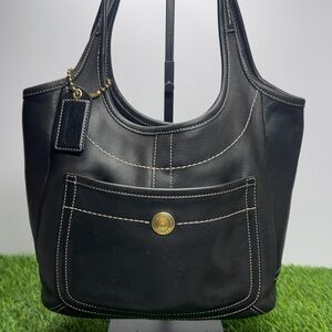 COACH Vintage 65th Anniversary Ergo Burnished Leather Shoulder Bag 10743